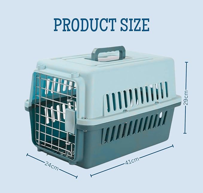 Foodie Puppies Portable Pet Carrier Fiber Cage Crate with Handle